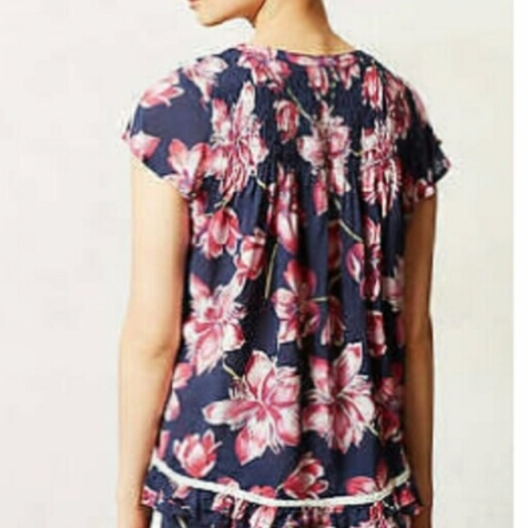 Anthropologie : Eloise Camillia Ruffled Blouse - Picture 2 of 3